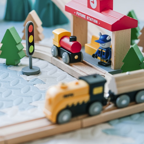 Kids playing with educational toys