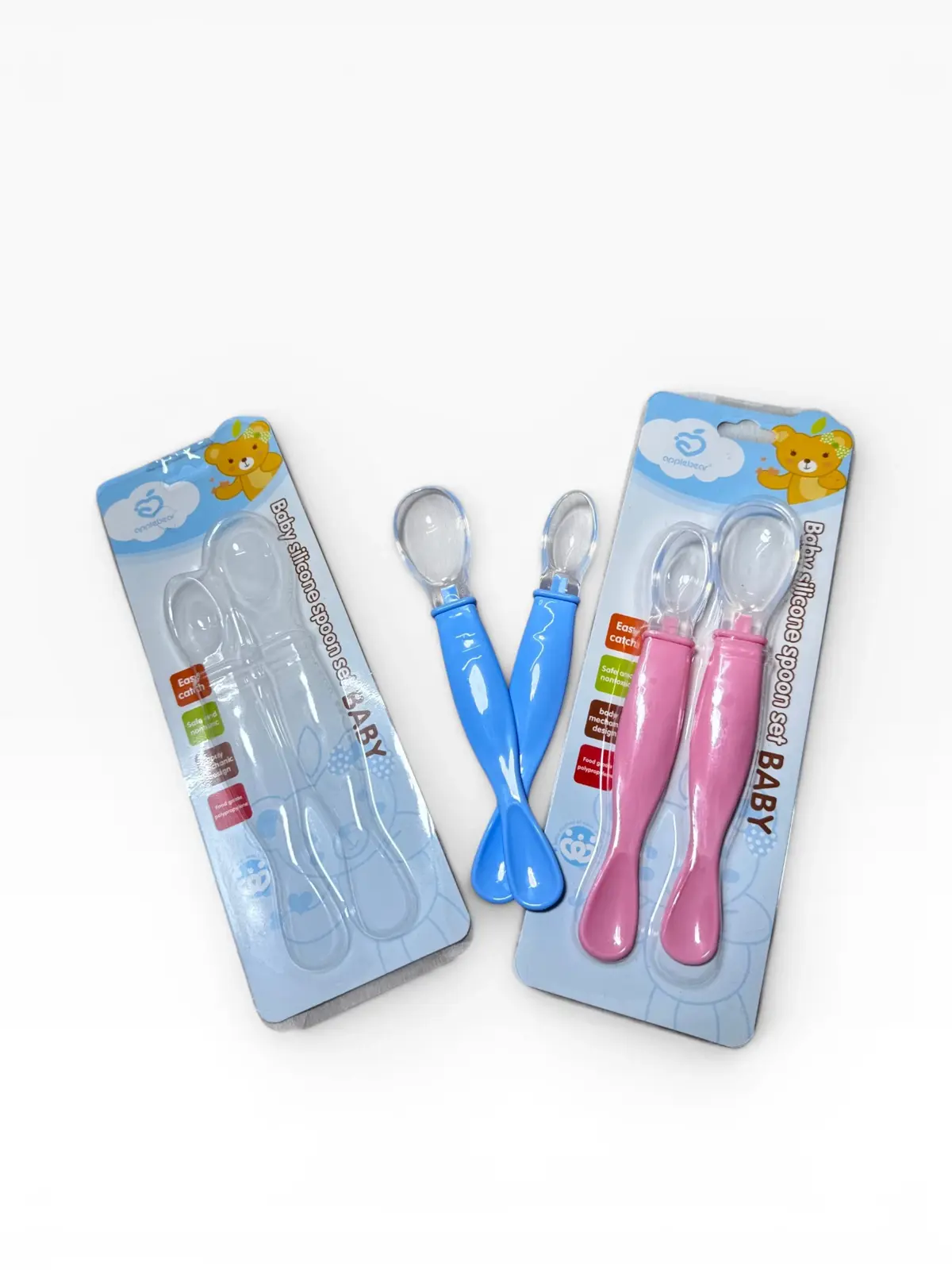 Apple Bear Baby Silicobe Spoon set 